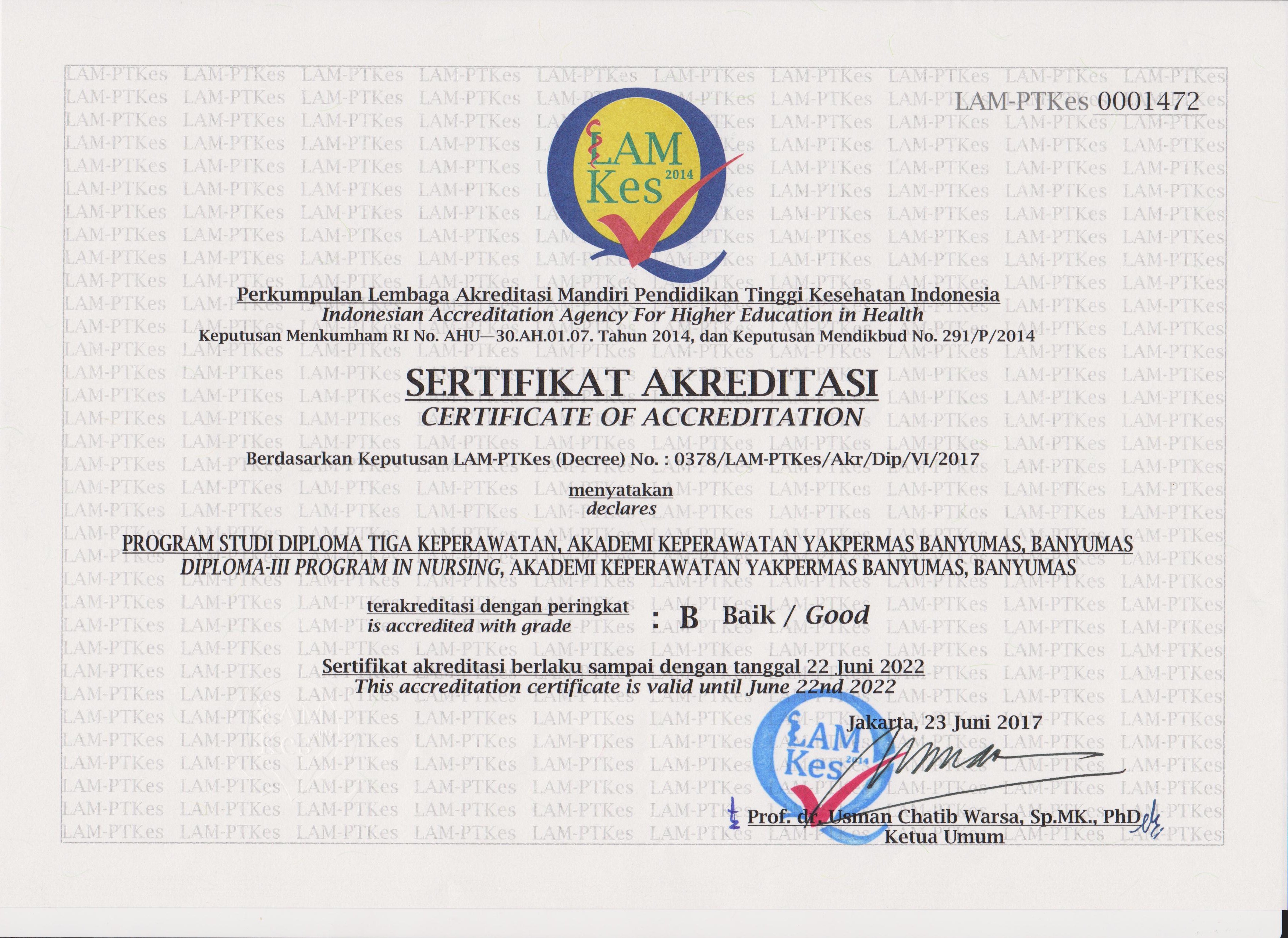 ertifikat Akreditasi Program Studi DIII Keperawatan Lam-PTKes Thn Lulusan 2017 - 2022.jpg